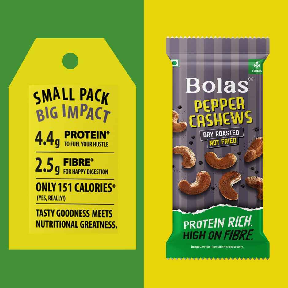Bolas Pepper Cashews | Flavoured Nut Snack