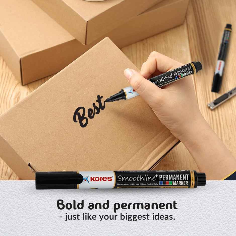 Kores Smoothline Plus Permanent Marker | Set of 2