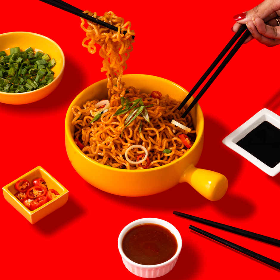 Masterchow K-Chow Korean Masala Instant Noodles(310gms) & Amul Cheese Slices(200gms) Combo