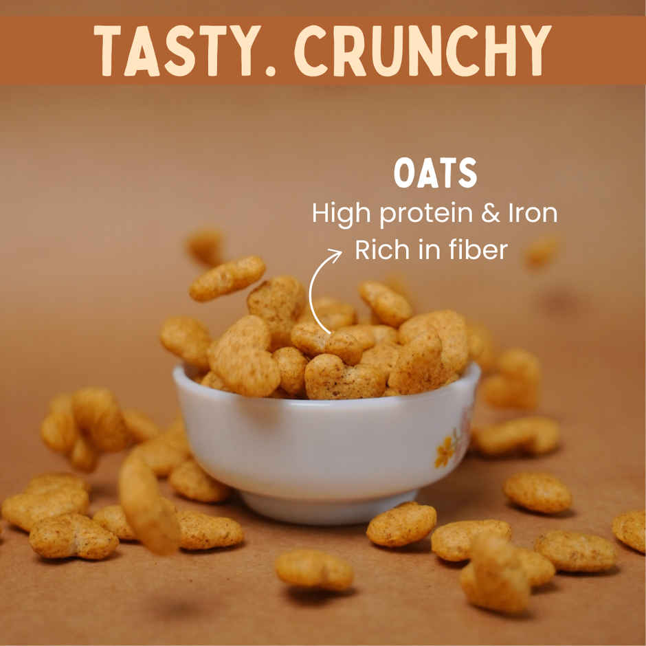 Eatopia Healthy Oat Bites Masala Crunch | Not Fried Puff Snacks | No Palm Oil