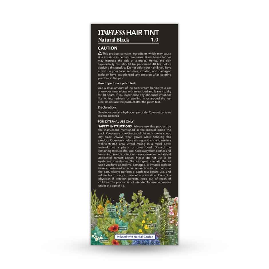 Paradyes Timeless Hair Tint Natural Hair & Beard Color - Natural Black