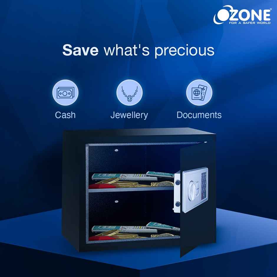Ozone Oes Bas Nxt | Digital Safe Locker for Home & Office | 16.11 Litres