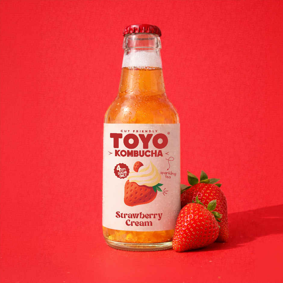 Toyo Kombucha Low Sugar Strawberry Cream