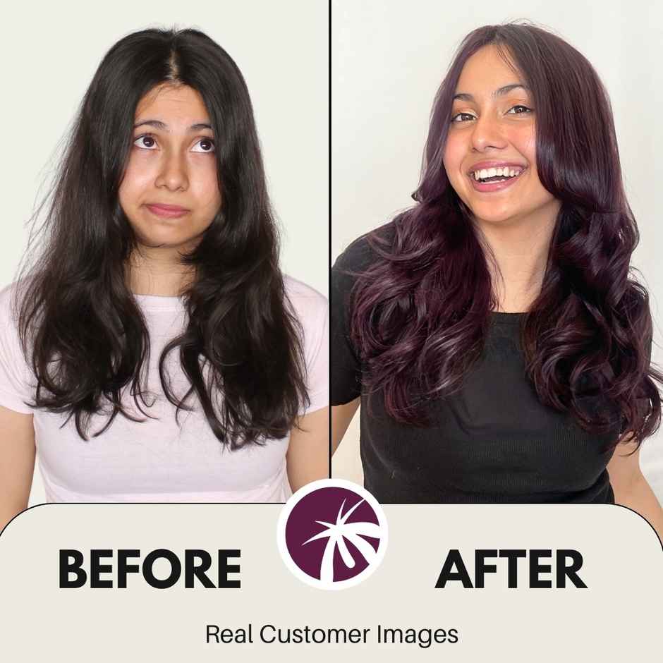 Paradyes No Bleach Velvet Burgundy Glossy Hair Tint, Ammonia|free Hair Color for Natural Black Hair