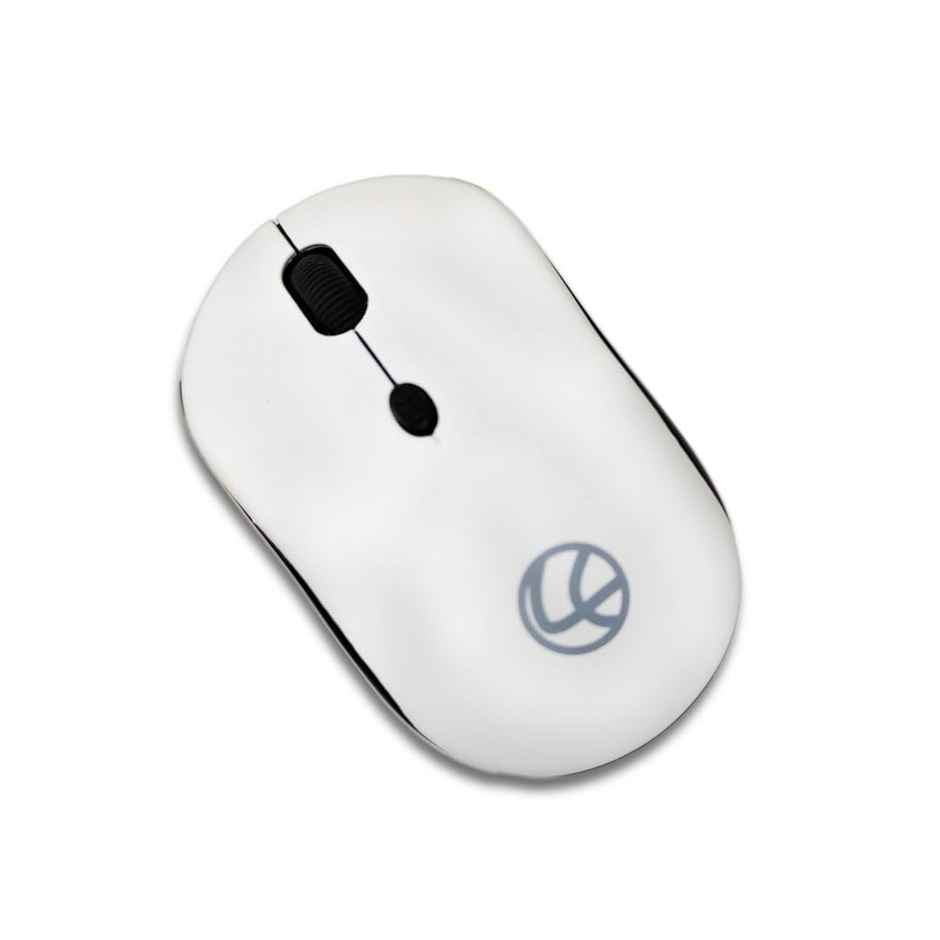 Lapcare Safari Wireless Optical Mouse Ind With 2.4 Ghz 1600 Dpi And Optical Sensor White