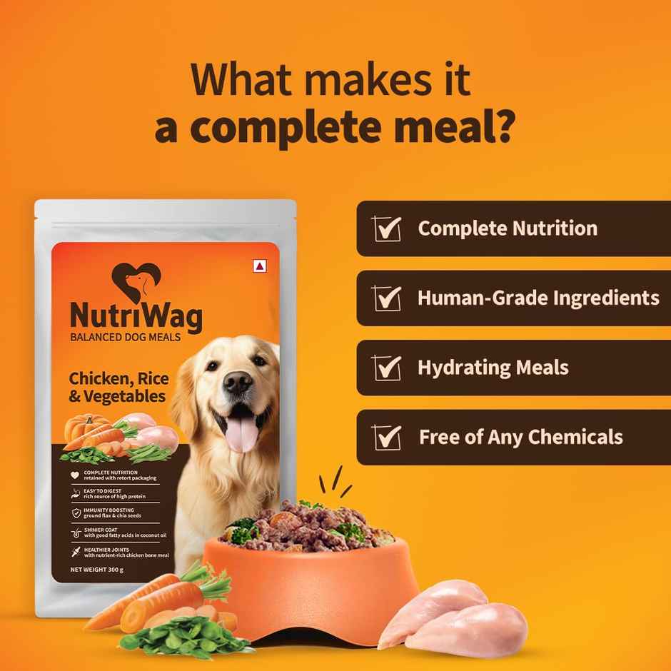 Nutriwag Fresh Chicken, Rice & Vegetables Wet Dog Food Packet
