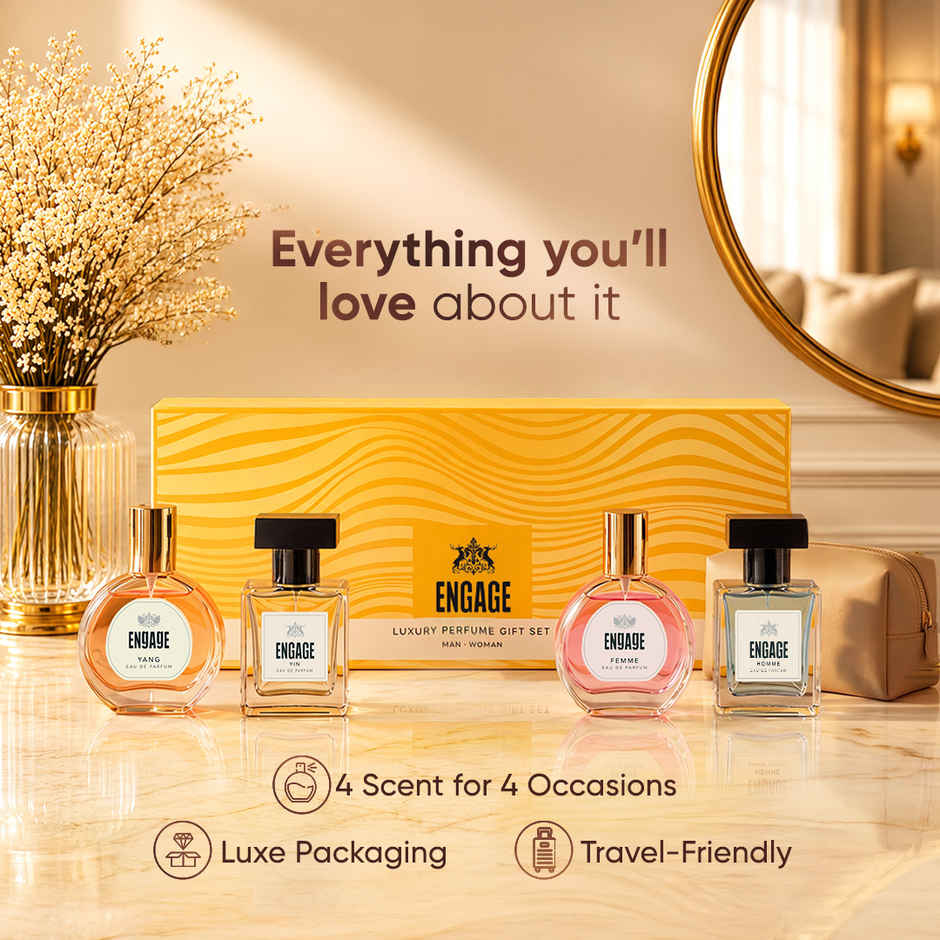 Engage Gift Assorted Luxury Perfume Set for Men & Women | 4 Unique EDPs| Couple Combo