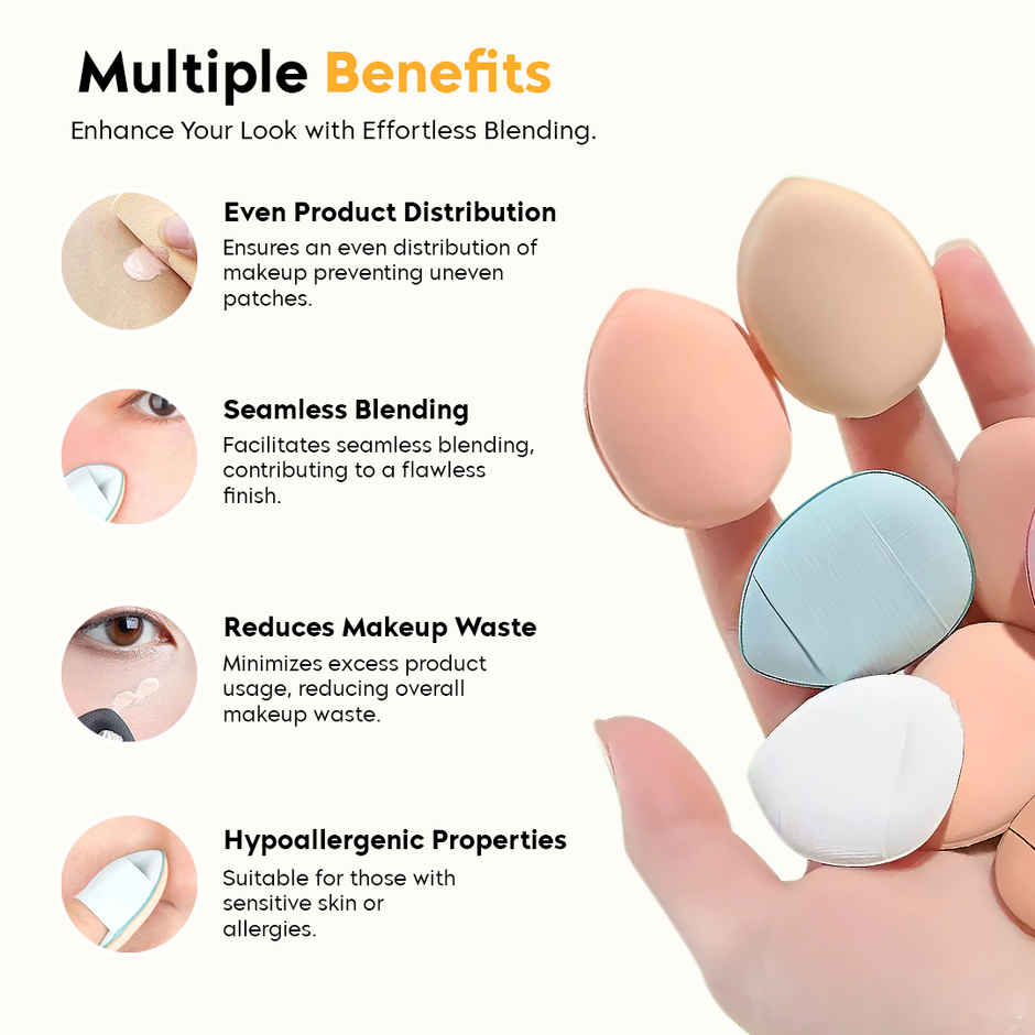 Gleva Finger Makeup Puff | Multicolour