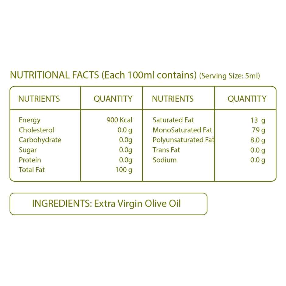 Pure Nutrition Virgin Olive Oil | Light & Pure | Daily Cooking & Salad Dressing