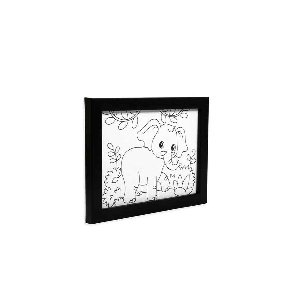 Itsy Bitsy Pre-printed Canvas With Frame Elephant Painting Kit 5 x 7 Inch Sw Lb