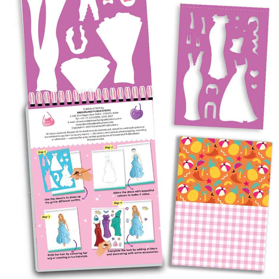 Style Studio Fashion Sketch Activity Book | Sticker Sheets, Stencil Sheets & Sketch Pages