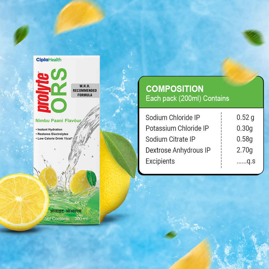 Cipla Prolyte ORS | Nimbu Paani Flavour Combo