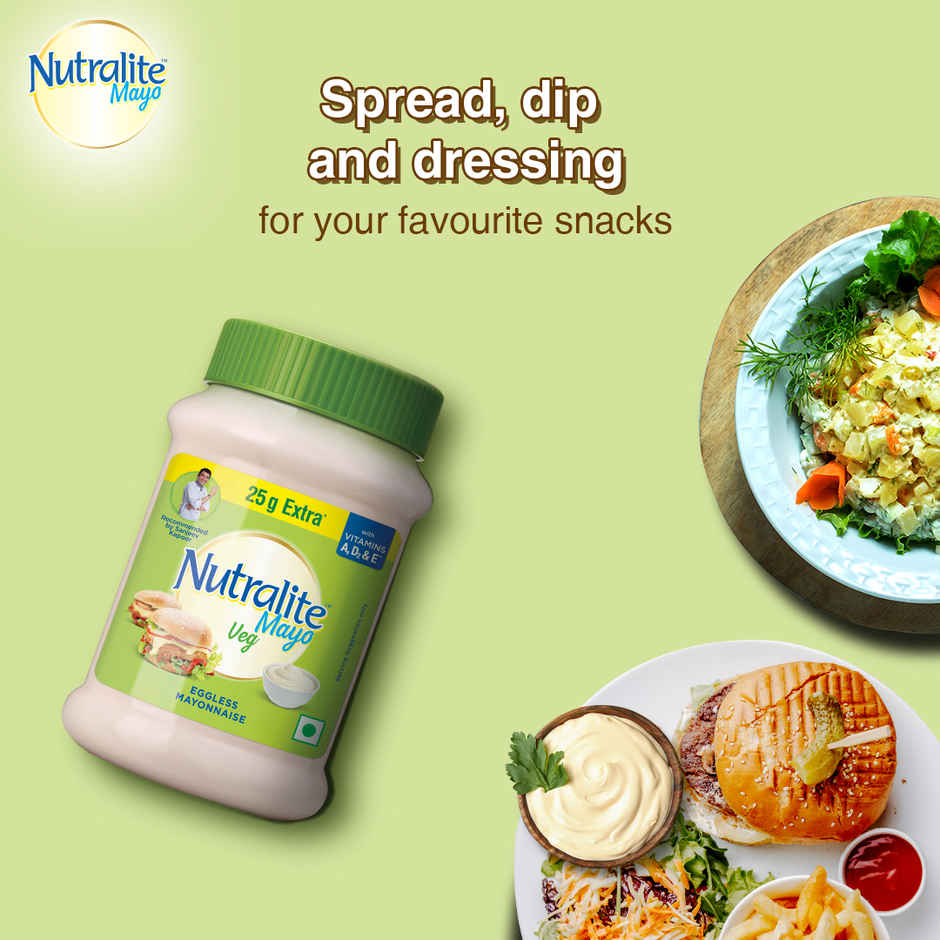 Nutralite Mayo Veg Eggless Mayonnaise | Extra 25g Free - 275 g Combo