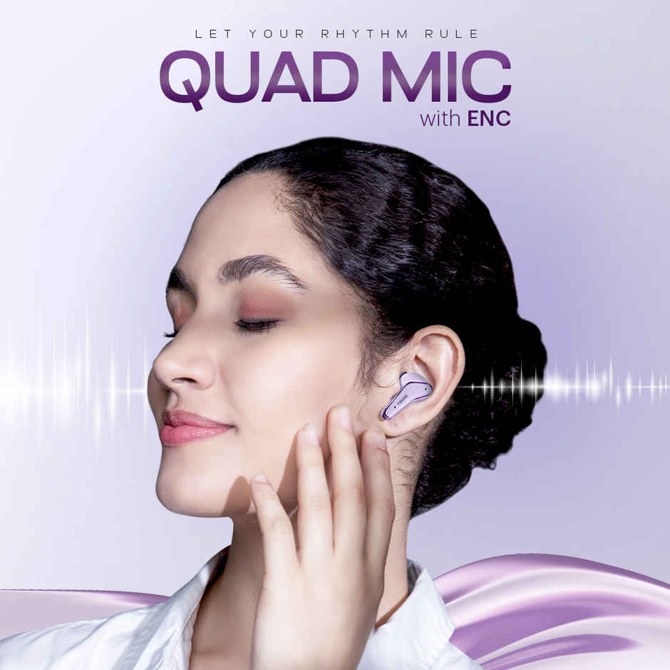 Noise Buds VS102 Elite 50H Battery 4 Mic ENC 11mm Driver Instacharge TWS Earbuds | Soft Purple
