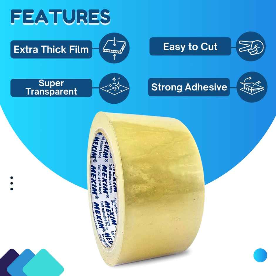 ABK Clear Bopp Packaging Tapes | 48 mm x 50 m x 50 micron | Pack of 2