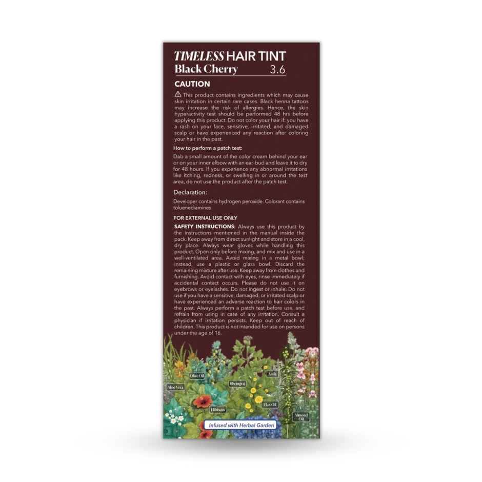 Paradyes Mini Black Cherry Timeless Hair Tint for complete grey Coverage