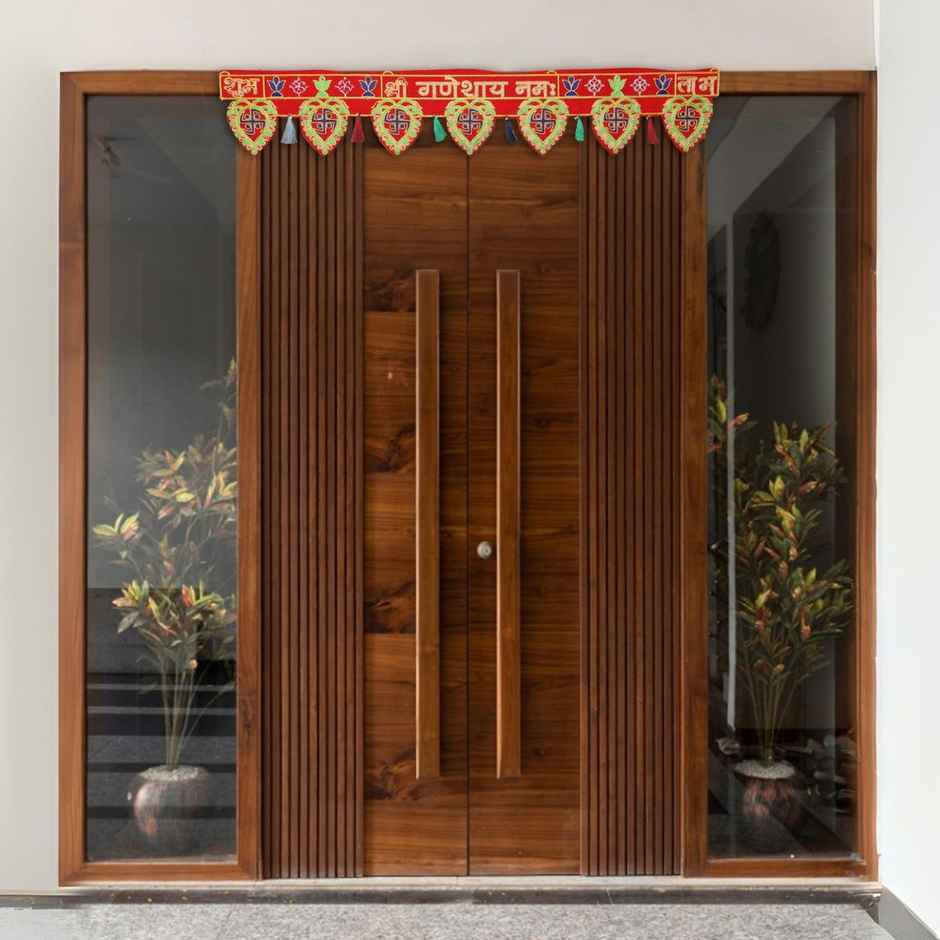 Velvet Toran Sri Ganesh | 3ft | Red & Gold | Chandar