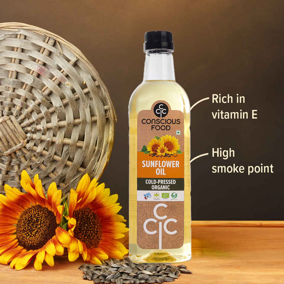 Conscious Food  Cold Pressed Sunflower Oil | Healthy Cooking Oil