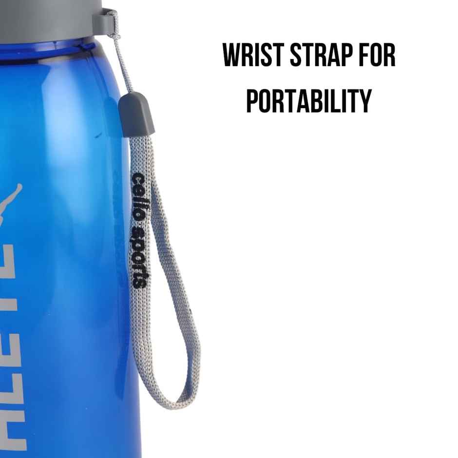 Cello Athlete Bottle With Flip Top Lid | 800 ml | Set of 4 | Colour May Vary