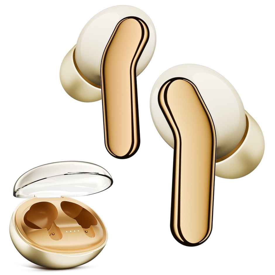 Mivi DuoPods i6 TWS | Engineered for Athletes | 13 mm Bass | 55H Playtime | Beige | True Wireless