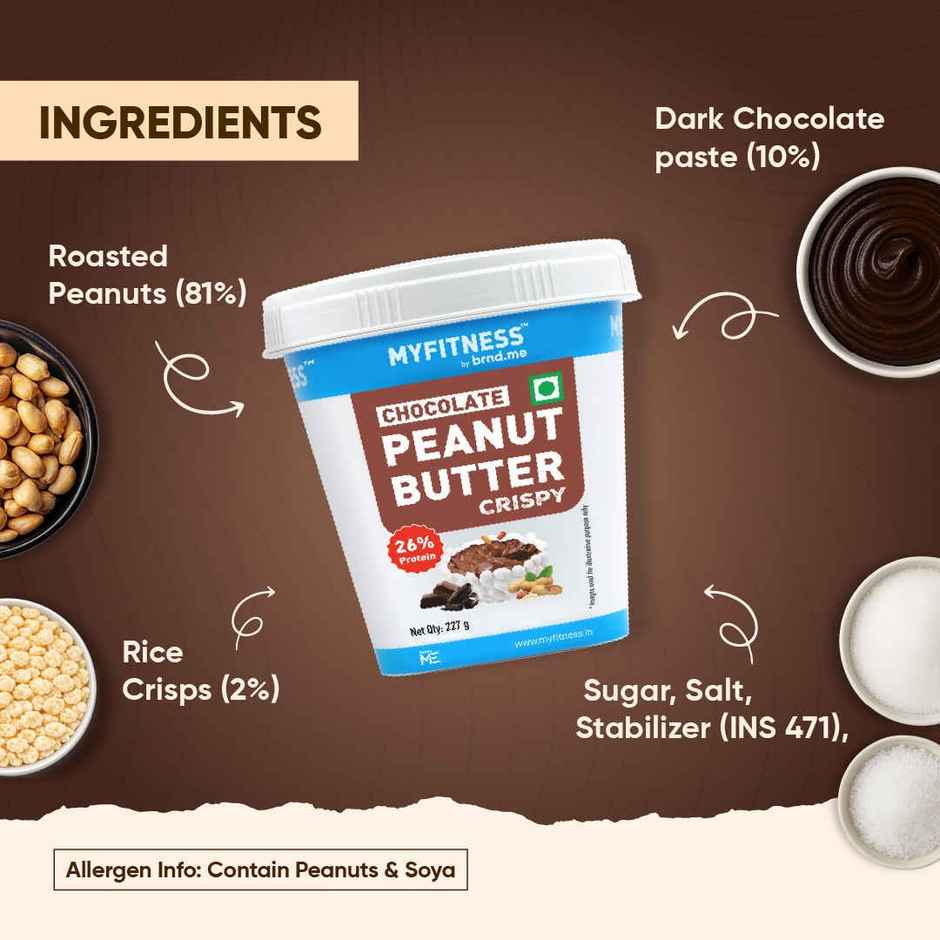 MyFitness Chocolate Peanut Butter Crispy Spread | High Protein