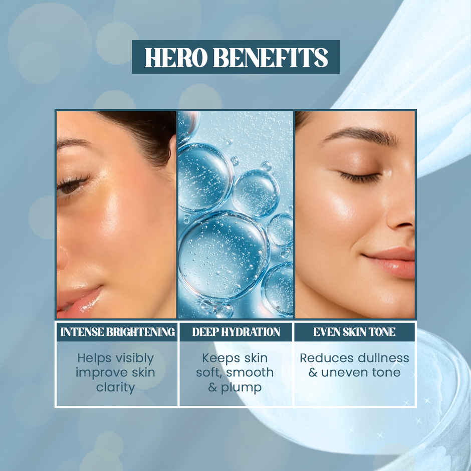 OxyGlow Herbals Korean Glass Brightening Facial Kit with Hyaluronic Acid & Arbutin Serum
