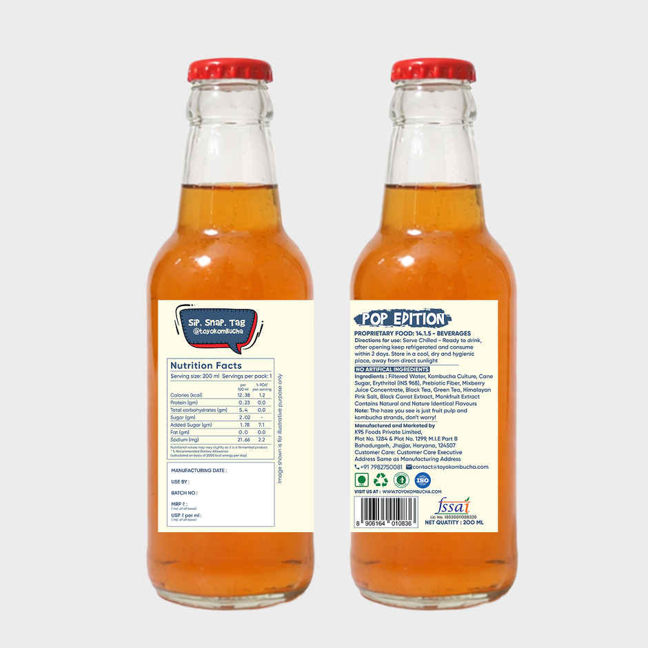Toyo Kombucha Low Sugar Cherry Berry