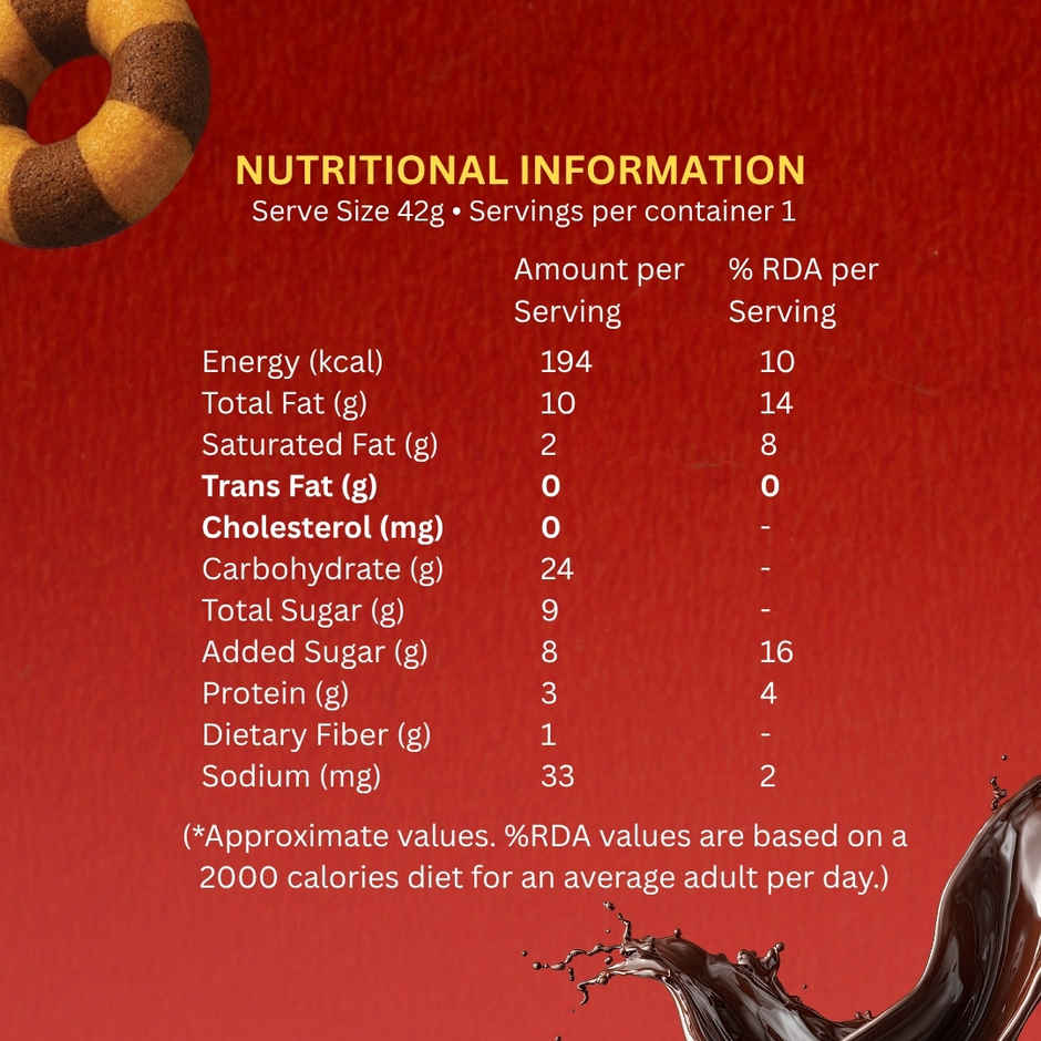 The Baker's Dozen Zero Maida Donut Cake | Small Cake | Tiffin Pack | Creamfills | | Zero Palm Oil