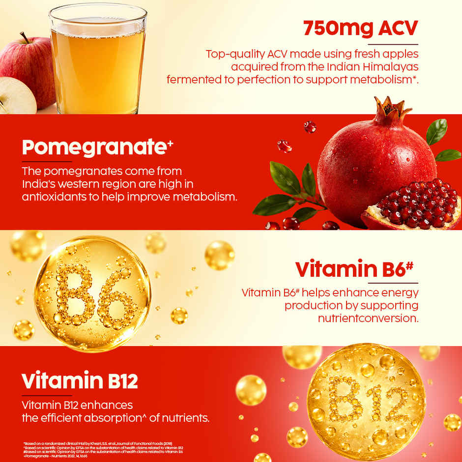 Plix The Plant Fix Apple Cider Vinegar Effervescent Tablets | Apple Burst