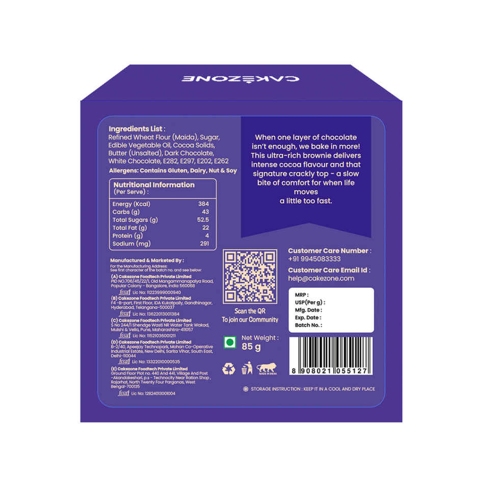 CakeZone Double Chocolate Brownie Combo