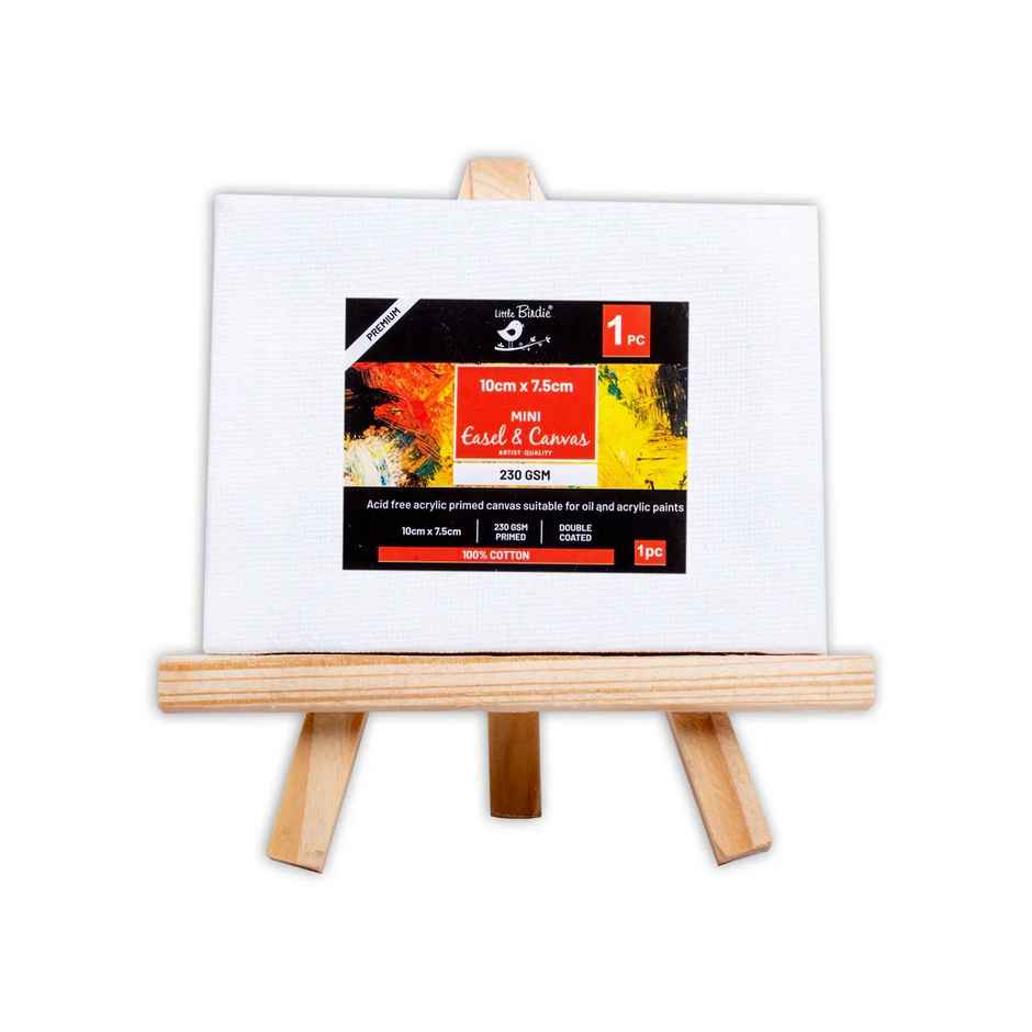 Itsy Bitsy Wooden Mini Easel With Canvas Easel Size 11cm Canvas Size 10 x 7.5cm Sw as