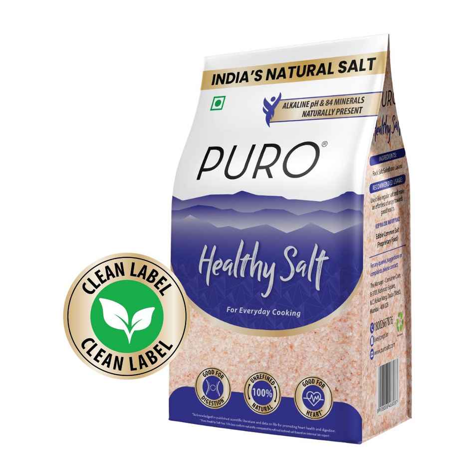 Puro Healthy Salt Rock Salt | Good for Heart & Digestion | Low Sodium | Premium Sendha Namak