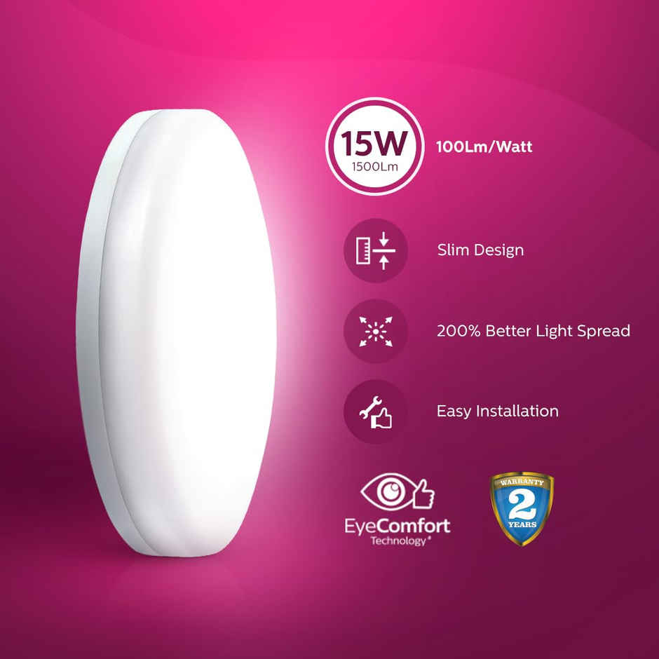 Philips Led 15W Round Rim Less Led Surface (NW)
