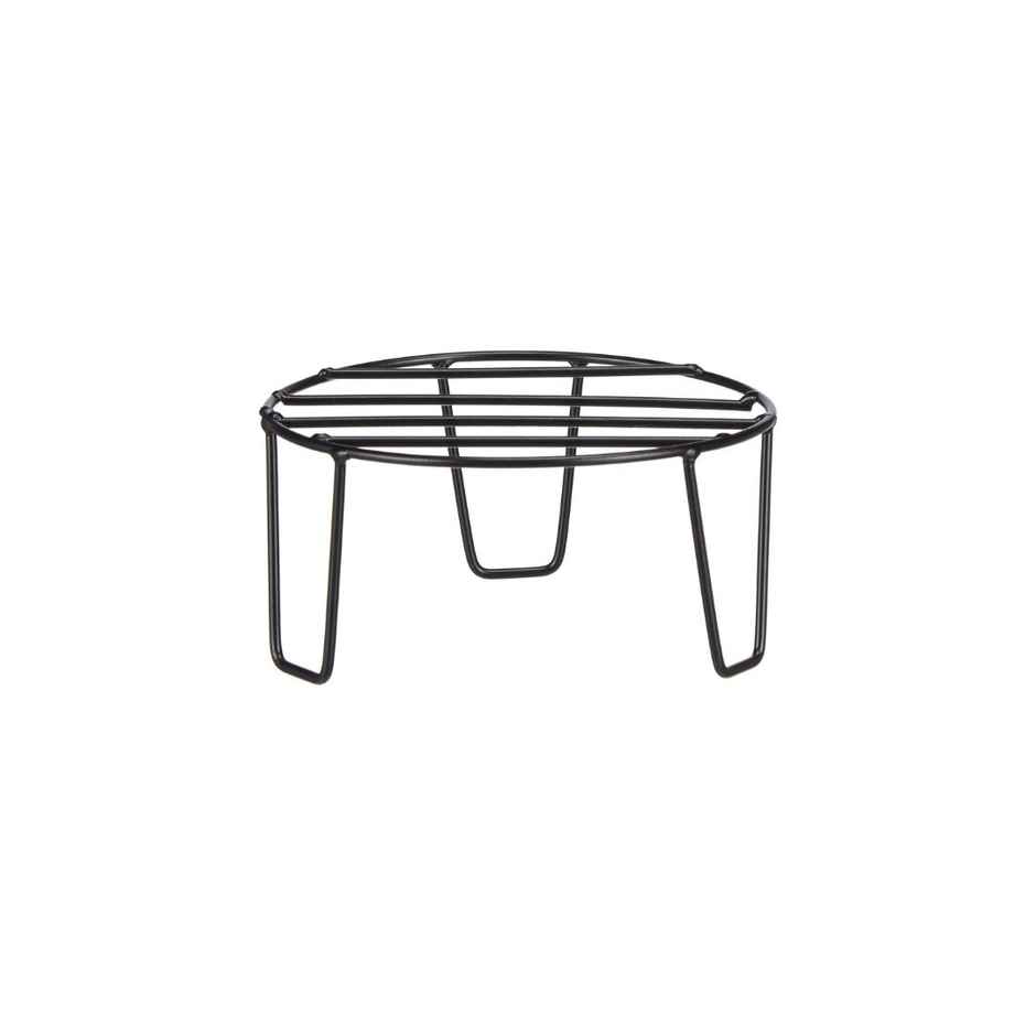 Leafy Tales Set Of 3 Iron Indoor/Outdoor Flower Pot/Plant Stand (Black-Set Of 3)
