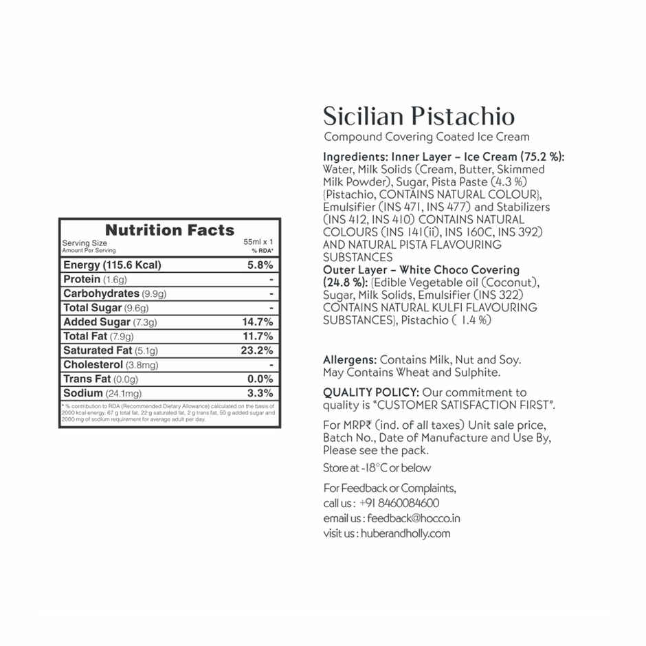 Huber & Holly Sicilian Pistachio Ice Cream Stick