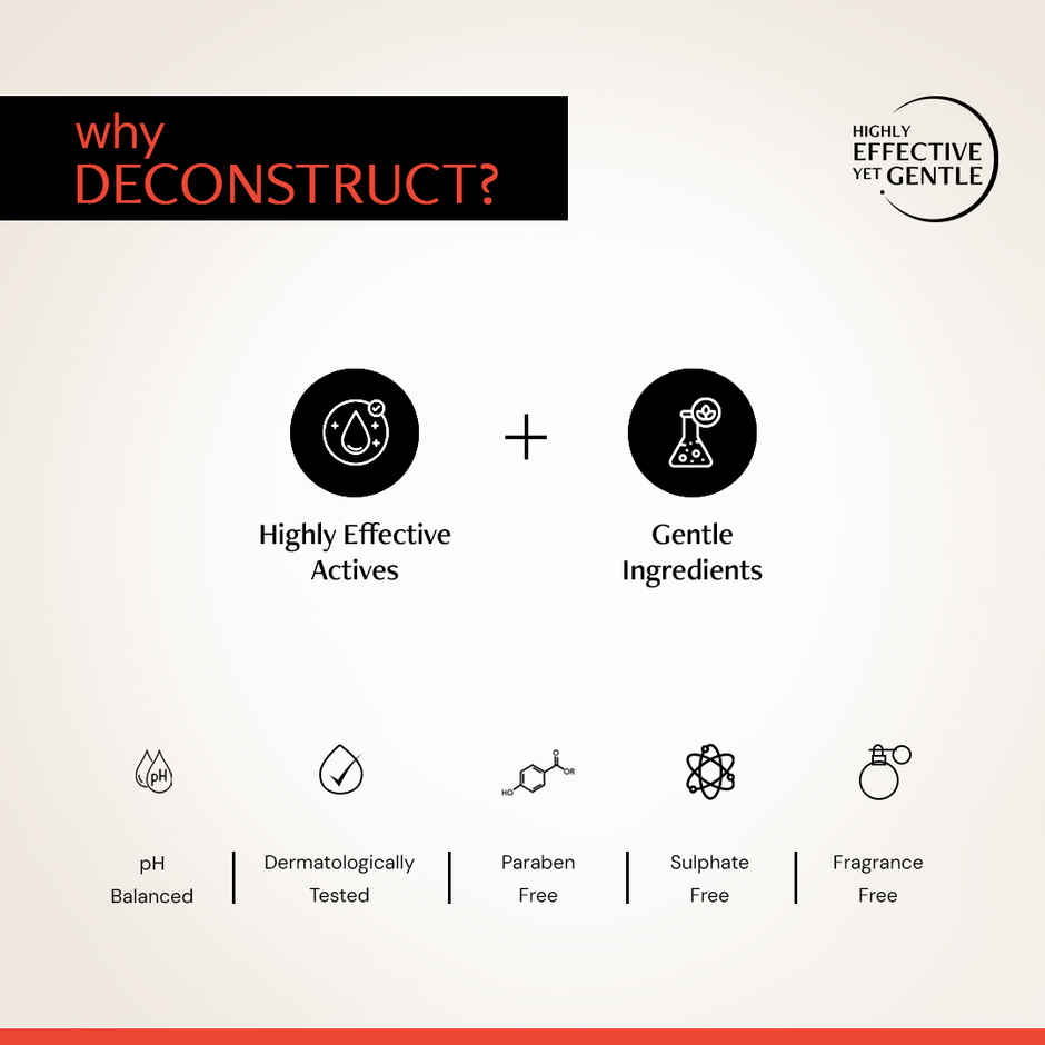 Deconstruct Fluid Brightening Sunscreen SPF 50+ PA++++ |Sunscreen with Niacinamide| Brightens Skin