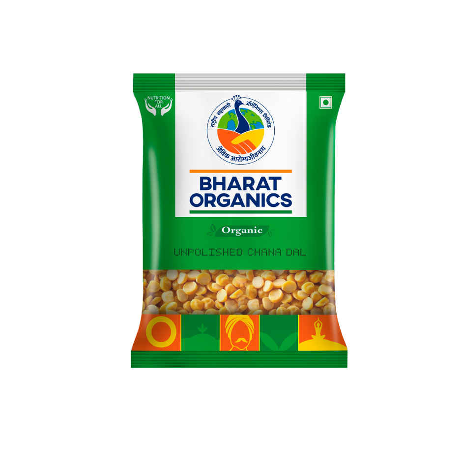 Bharat Organics Unpolished Chana Dal
