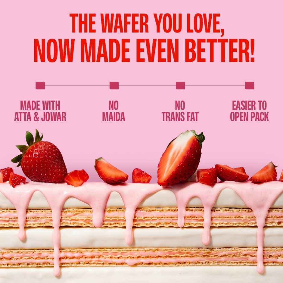 SuperYou 10g Protein Wafer Bar - Strawberry Creme (Made with Atta & Jowar. No Added Sugar.)