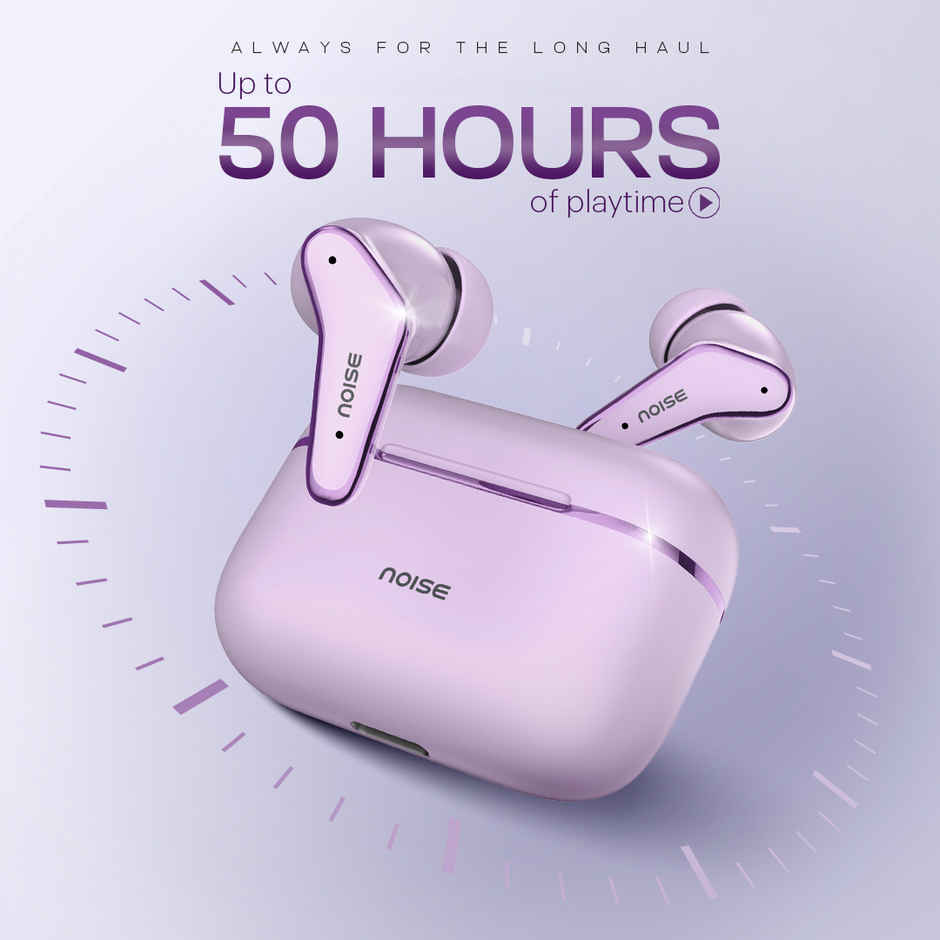 Noise Buds VS102 Elite 50H Battery 4 Mic ENC 11mm Driver Instacharge TWS Earbuds | Soft Purple