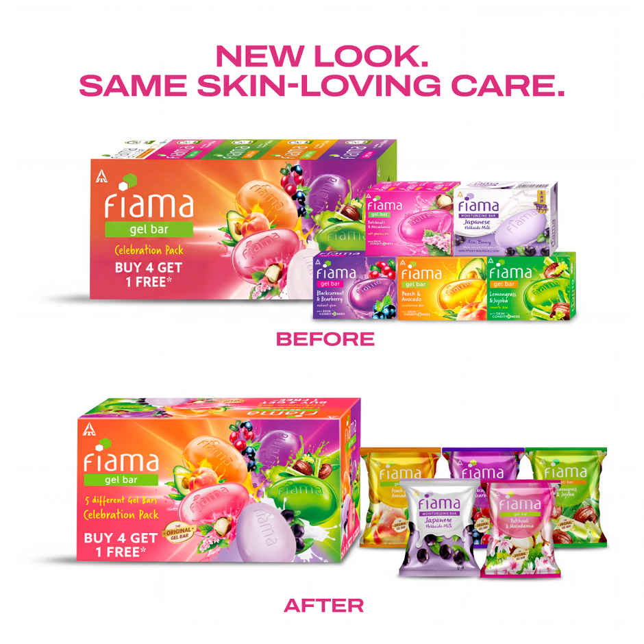 Fiama Gel Bar Celebration Pack With 5 Unique Gel Bars, with Skin Conditioners