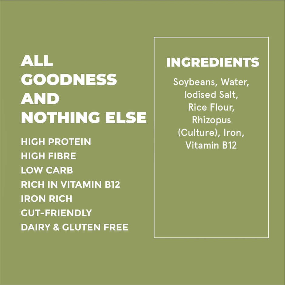 Hello Tempayy 42g Protein Natural Tempeh Cubes - Low Fat & High Fibre