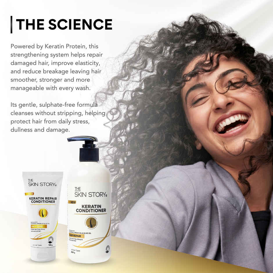 The Skin Story Keratin Hair Conditioner Anti Frizz Instant Glossy Moisturized Hair Paraben Free