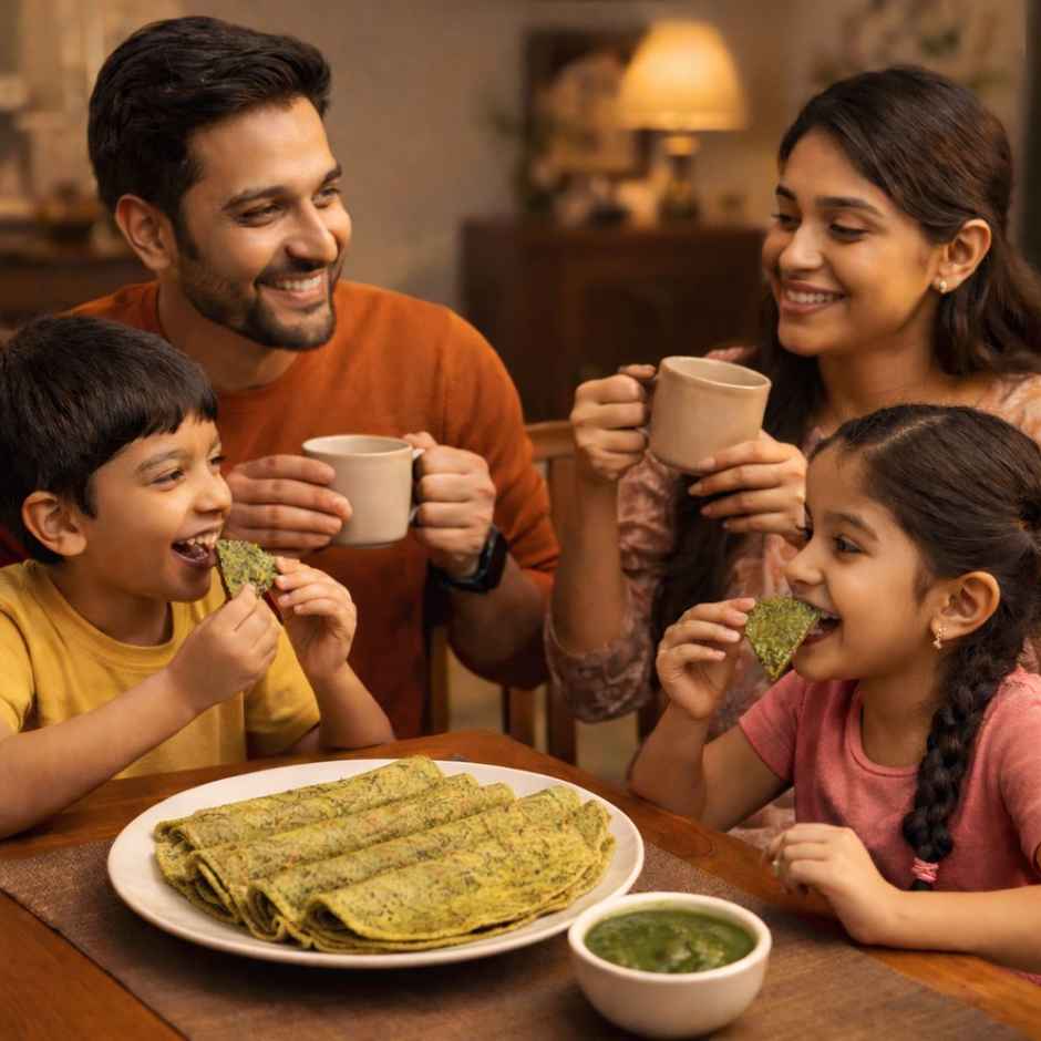 The Naturik Co Spinach Moringa High Protein Chilla Mix | Iron Rich | Weight Loss Breakfast