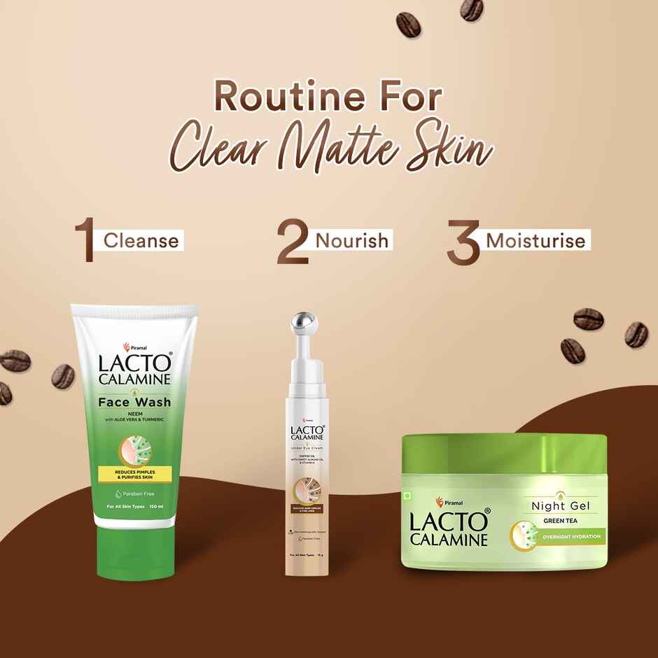 Lacto Calamine Under Eye Cream For Dark Circles, Fine Lines & Puffy Eyes Enriched With Coffee