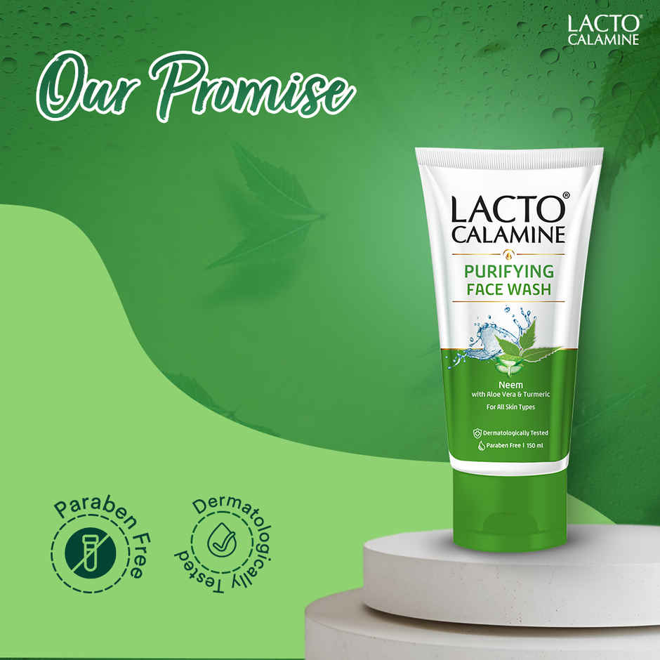 Lacto Calamine Facewash With Neem, Aloe Vera & Turmeric