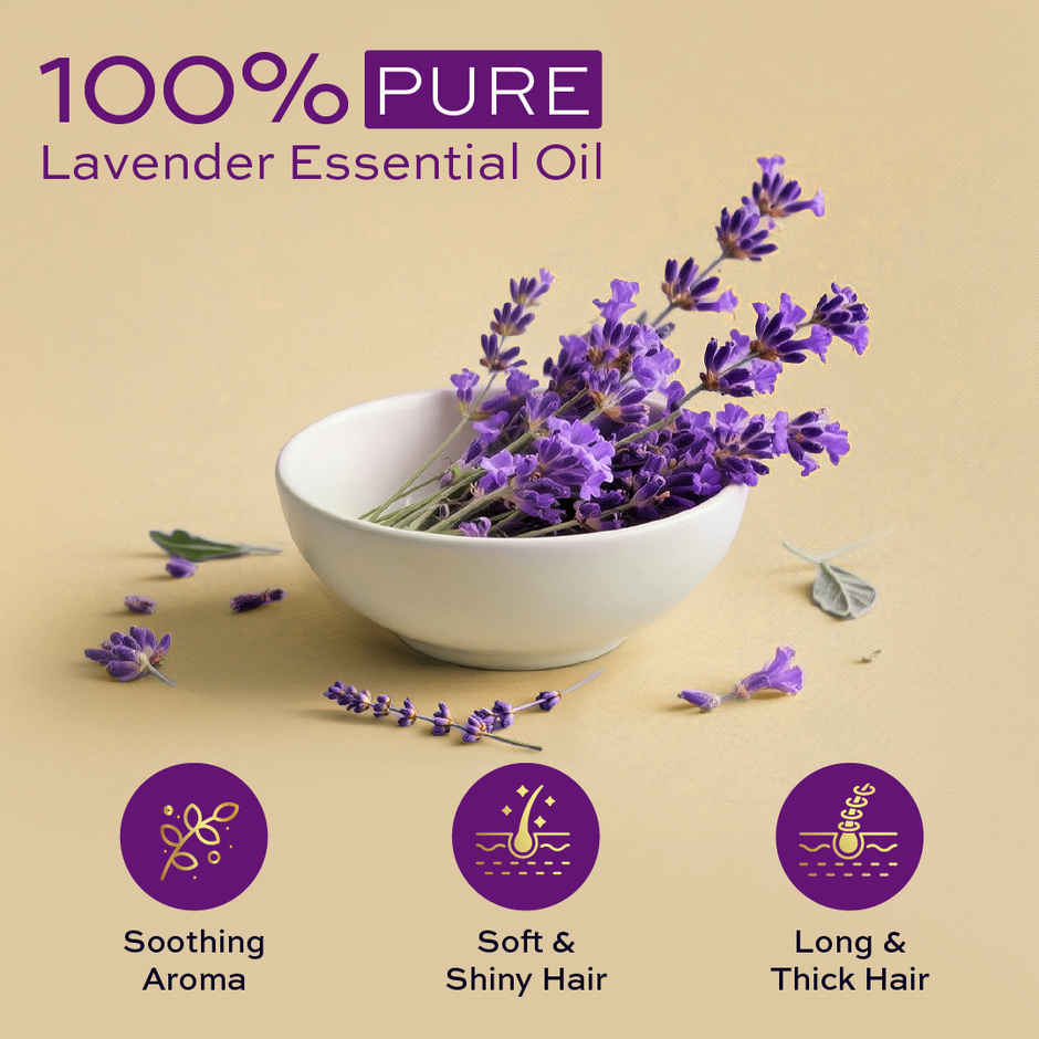 Parachute Advansed Lavender Essential Oil | 100% Pure | Long & Thick Hair | Soft & Shiny Hair