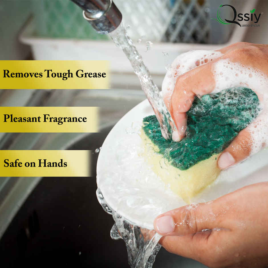 Qssiy Dishwash Liquid Gel Can Jar | Green Apple