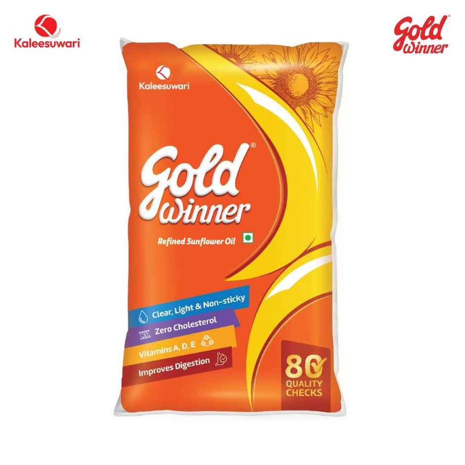 Gold Winner Refined Sunflower Oil (Pouch)(1 l), Aashirvaad Superior MP Whole Wheat Atta(5 kg) & Parrys White Label Sugar(1 kg) Combo