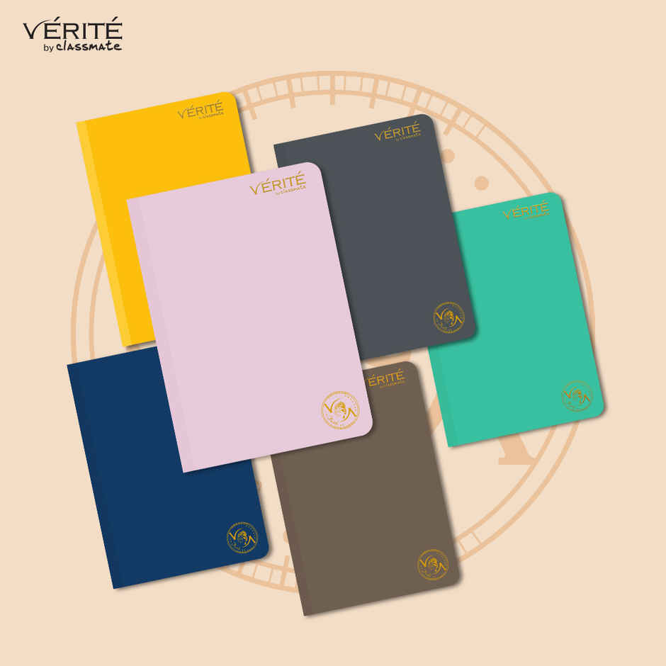 Verite by Classmate | Lay Flat Longbook | Radiance | Size 297 X 210 | Unruled | 140 Pages