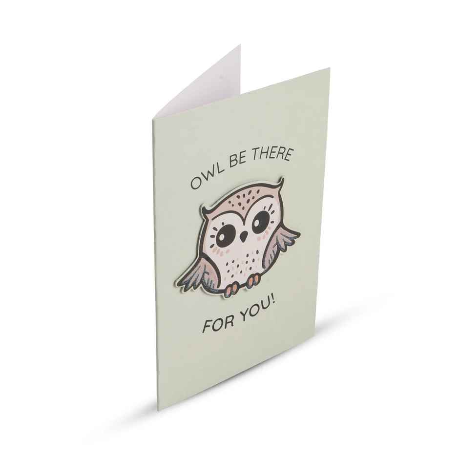 Itsy Bitsy 3d Greeting Card & Envelope Owl Be There 4 x 6 Inch Approx 2 Pc Lb